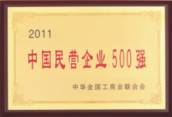 杭州叉車榮譽-中國民營企業500強